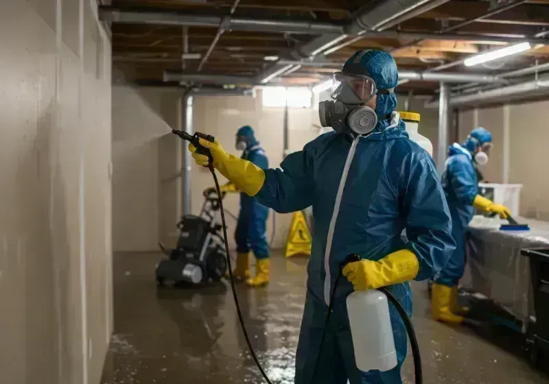 Basement Sanitization and Antimicrobial Treatment process in Bellevue, KY